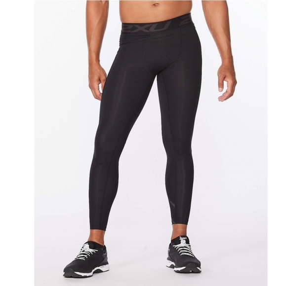 2XU MEN'S MOTION COMPRESSION TIGHTS, COLOR: BLACK/NERO, ORIGINALLY $89.95 - Picture 1 of 9